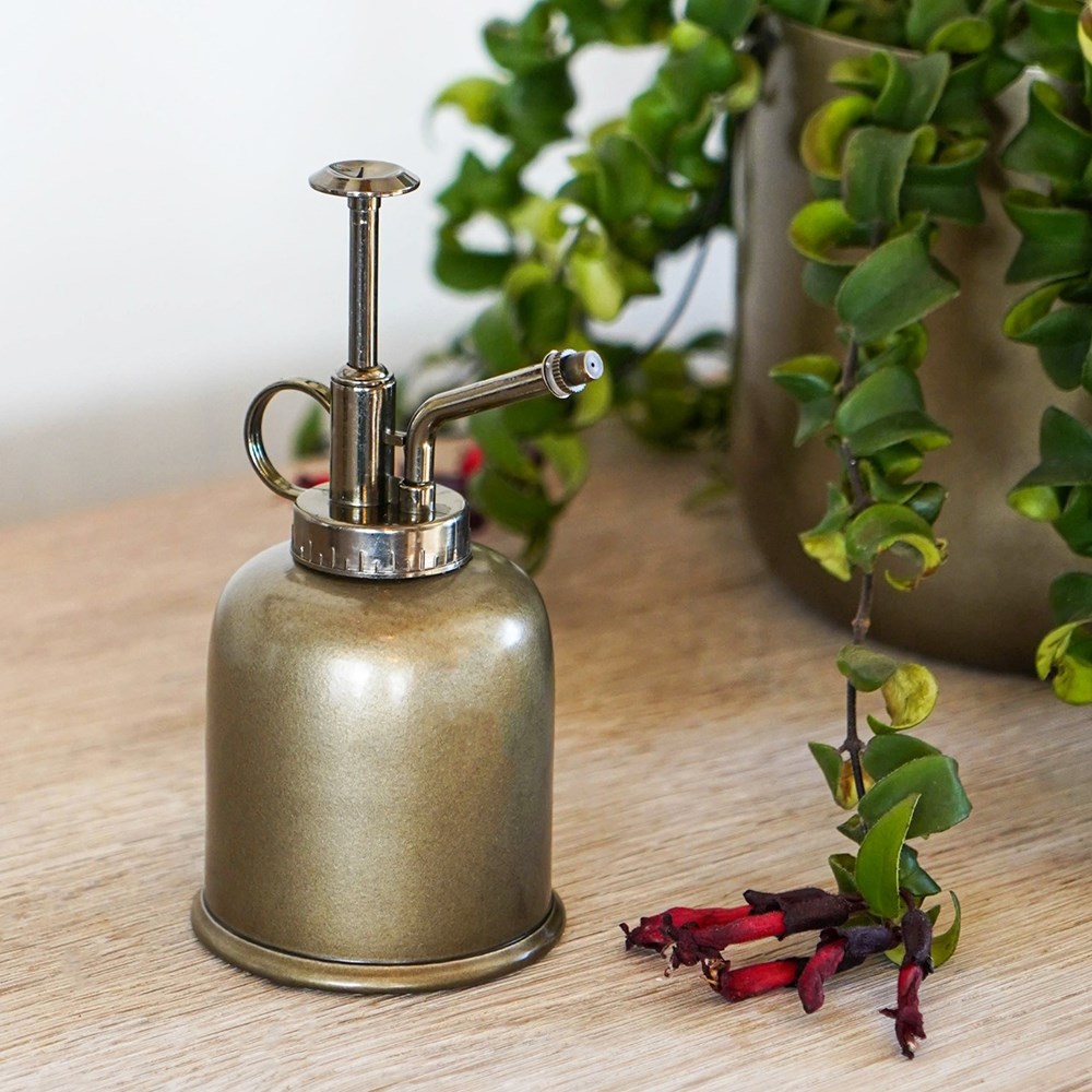 Kew matt brass plant mister
