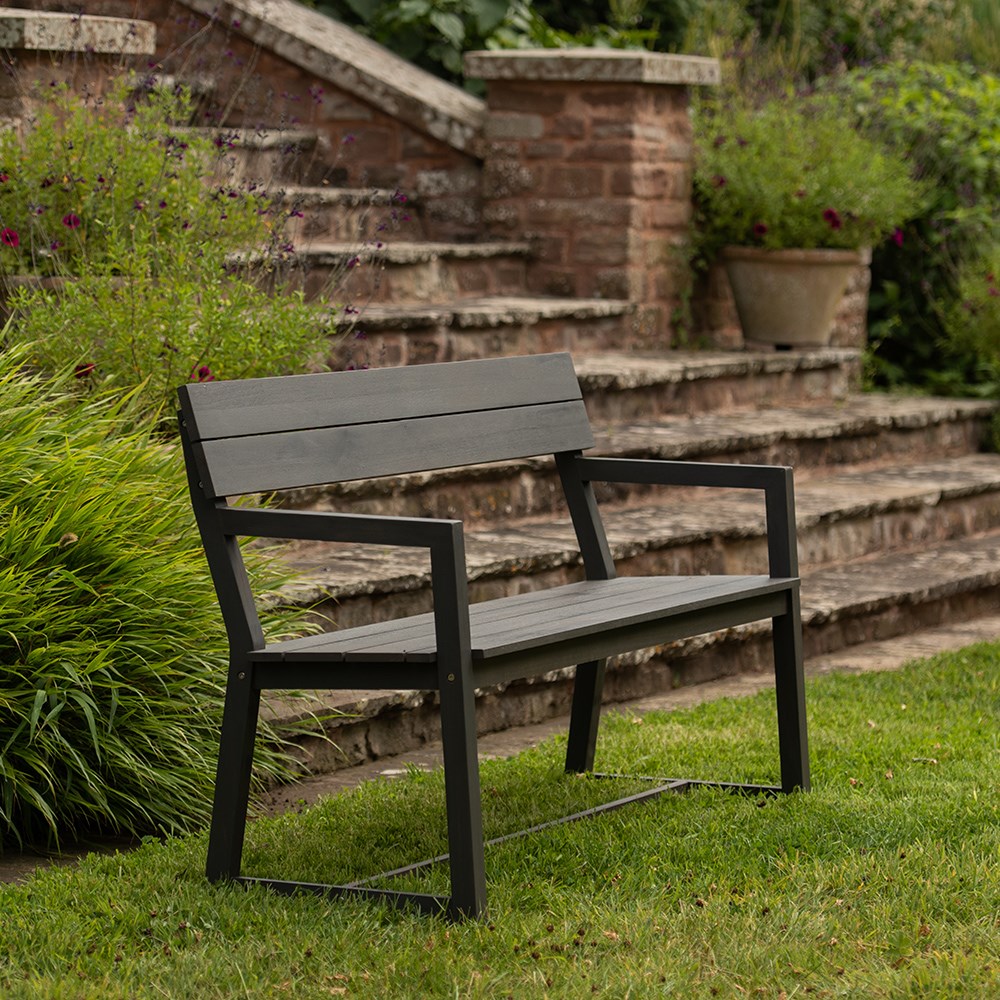 Mkaa bench with armrests - three seater