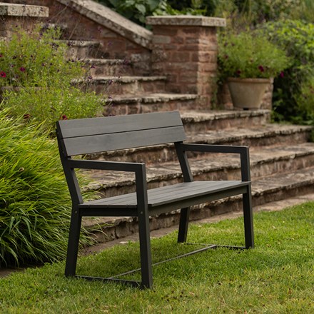 Mkaa bench with armrests - three seater