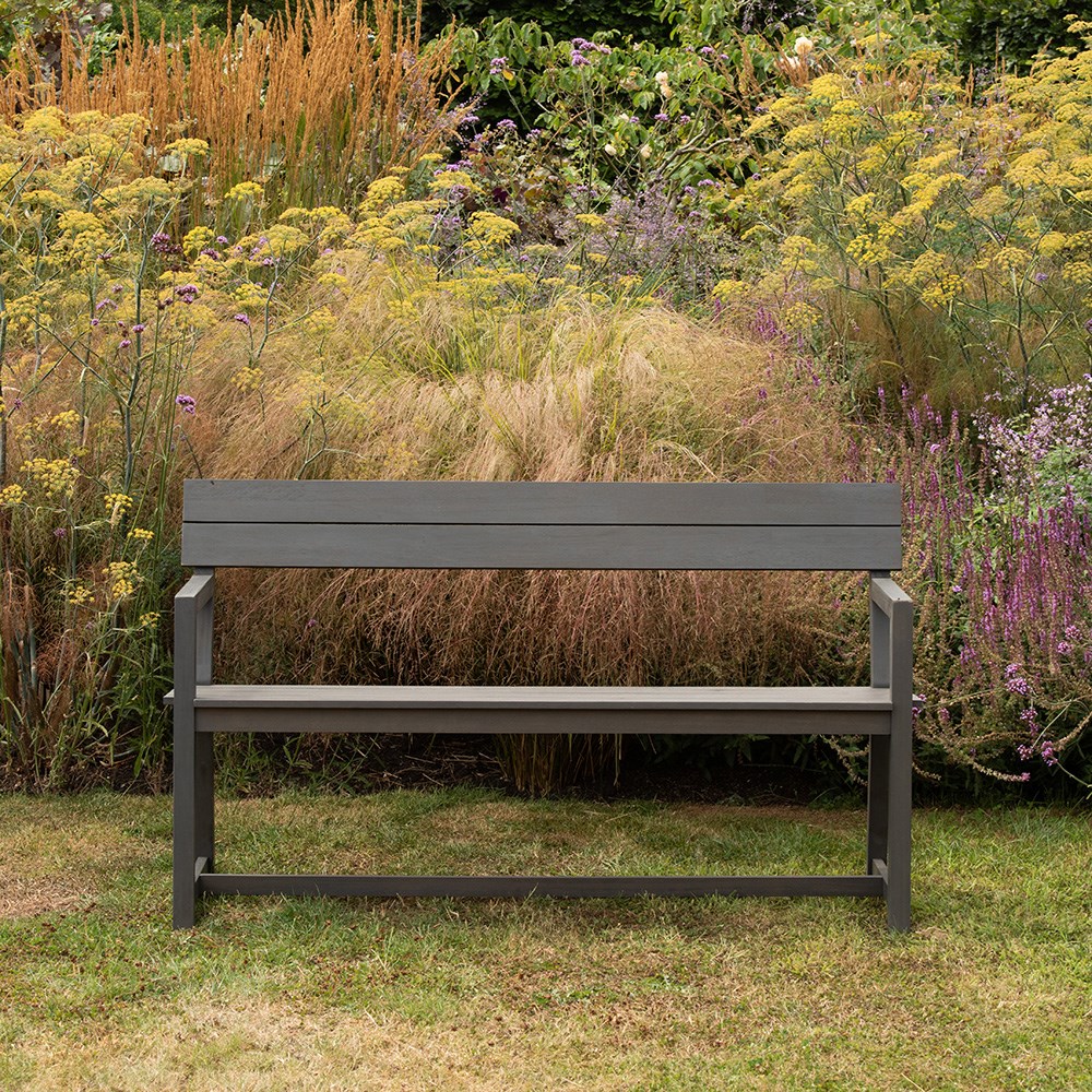 Mkaa bench with armrests - three seater
