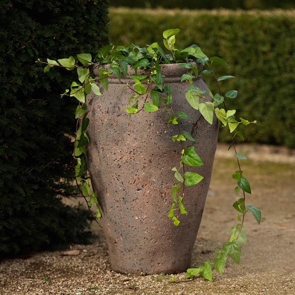 Terracotta urn - sandblasted