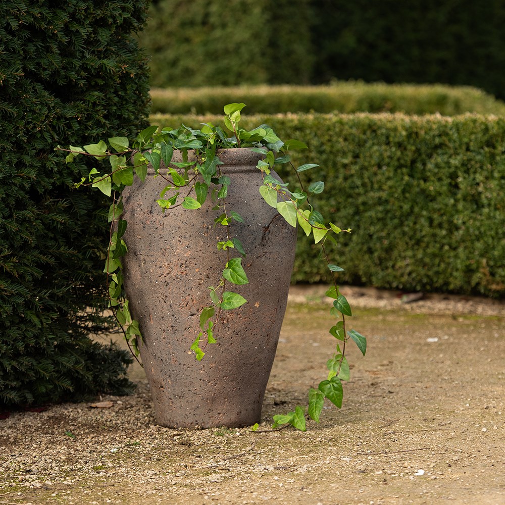 Terracotta urn - sandblasted