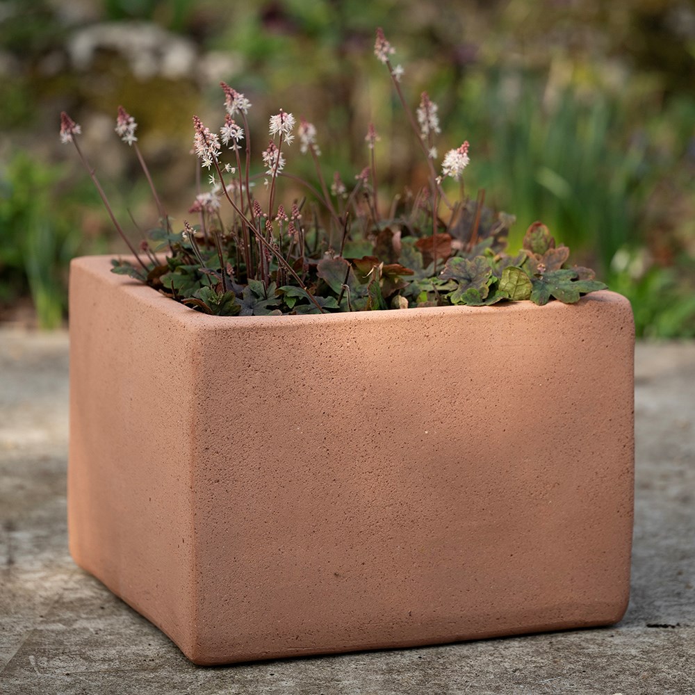 Terracotta cube - sandblasted