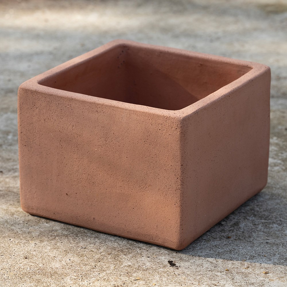 Terracotta cube - sandblasted
