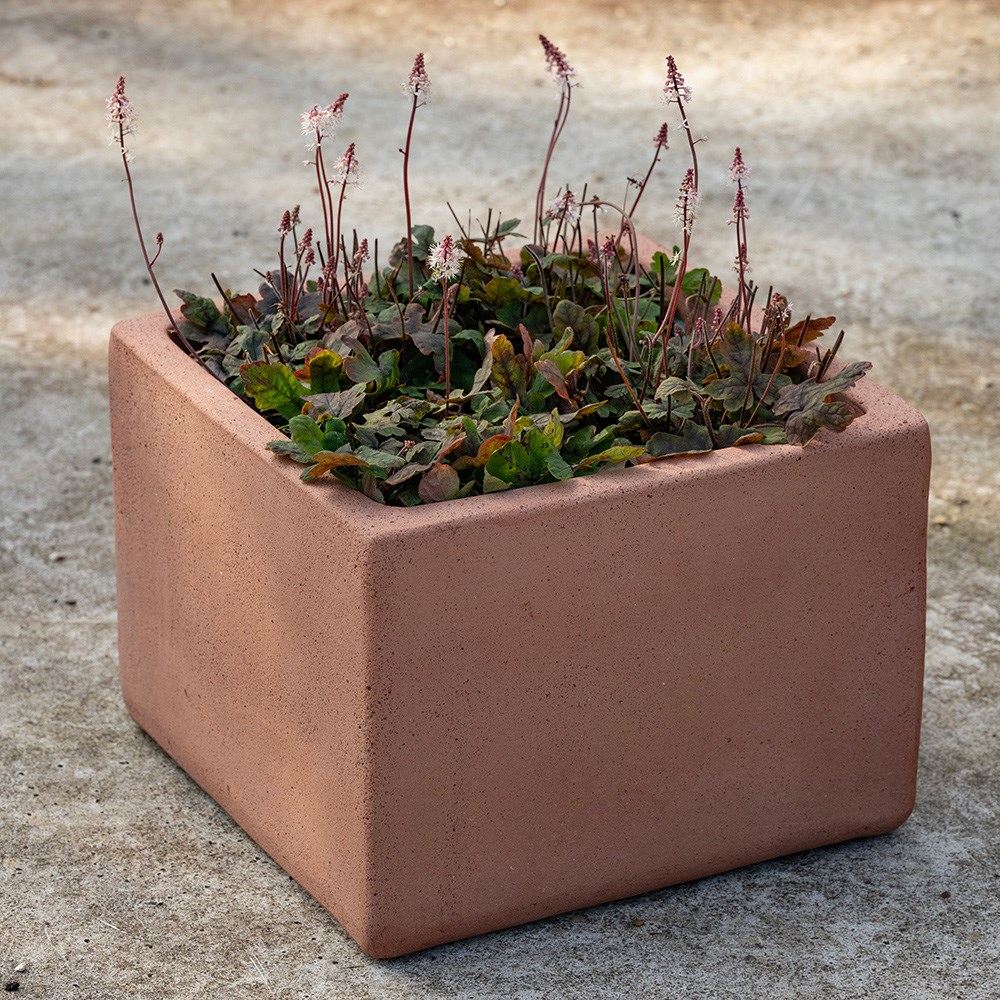 Terracotta cube - sandblasted