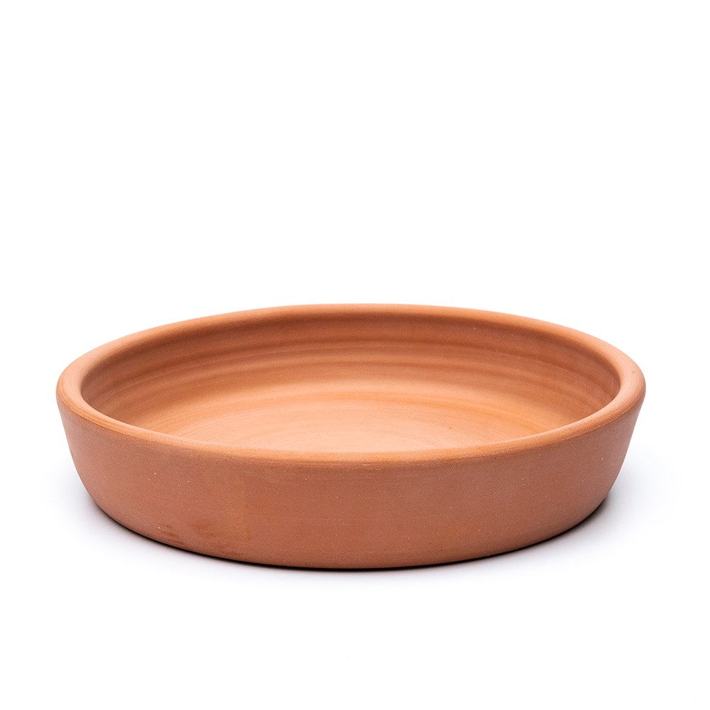 Deep terracotta bird bath