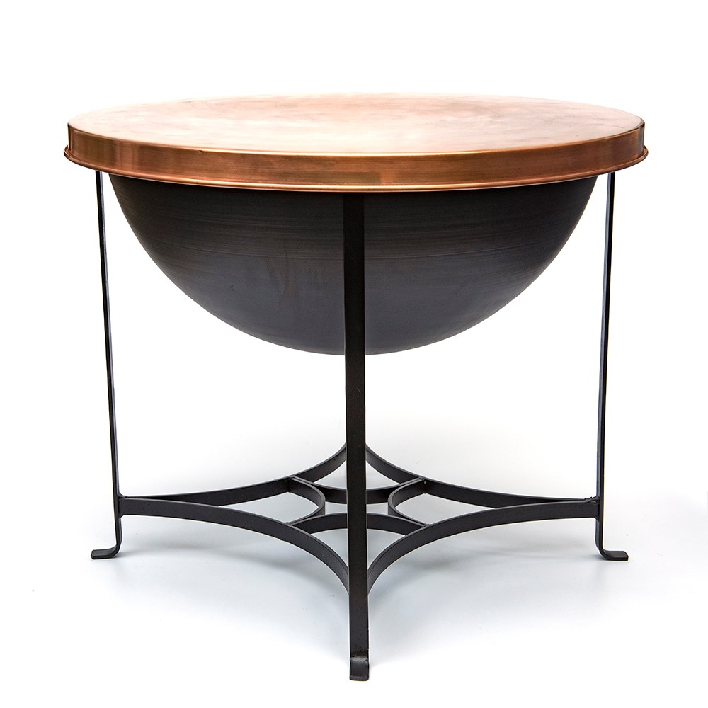 Fire pit/table with copper top - low