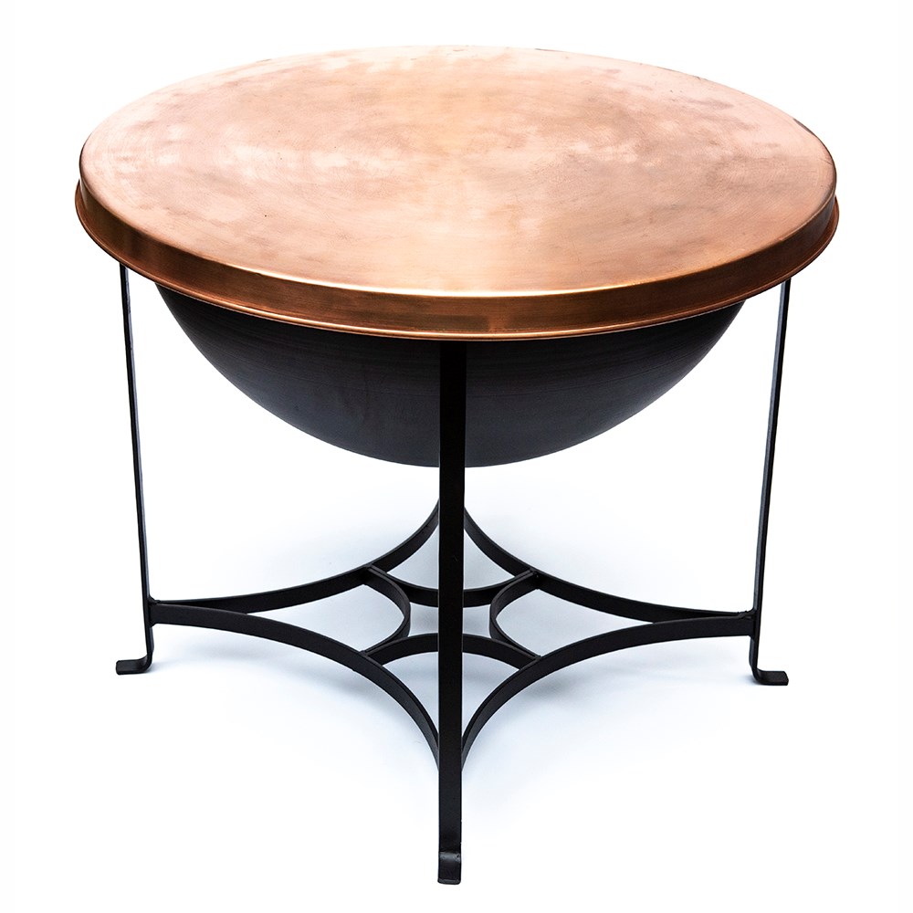 Fire pit/table with copper top - low