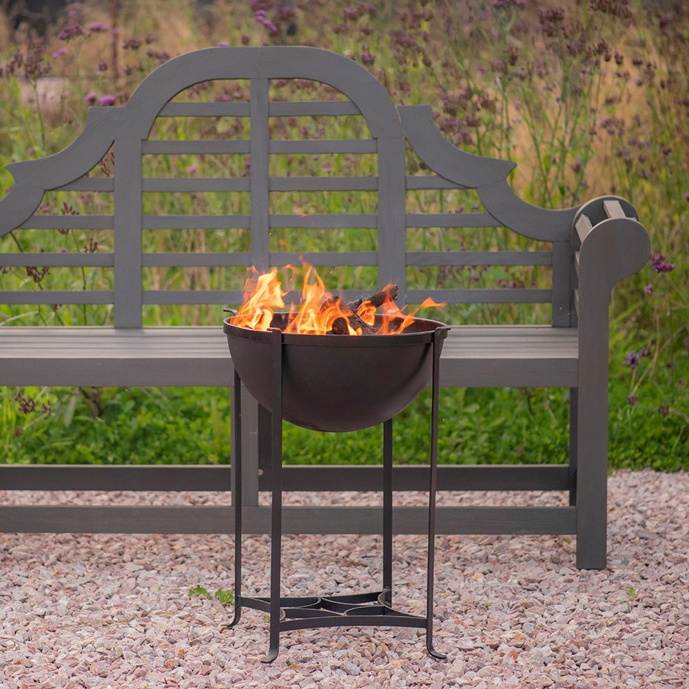 Fire pit/table with copper top - tall