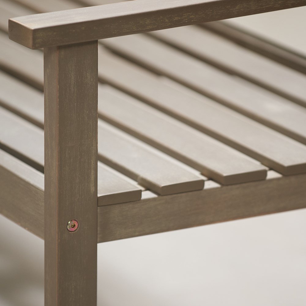 Greywashed cross back bench
