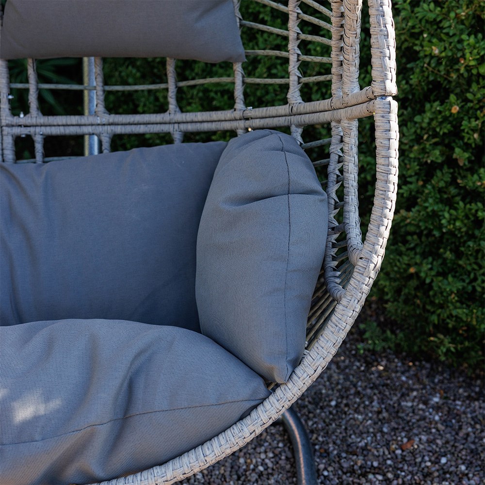 Grey weave hanging chair - double