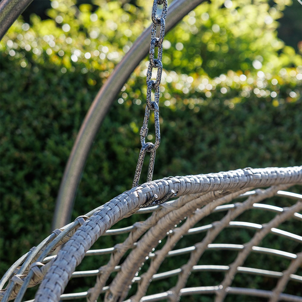 Grey weave hanging chair - double
