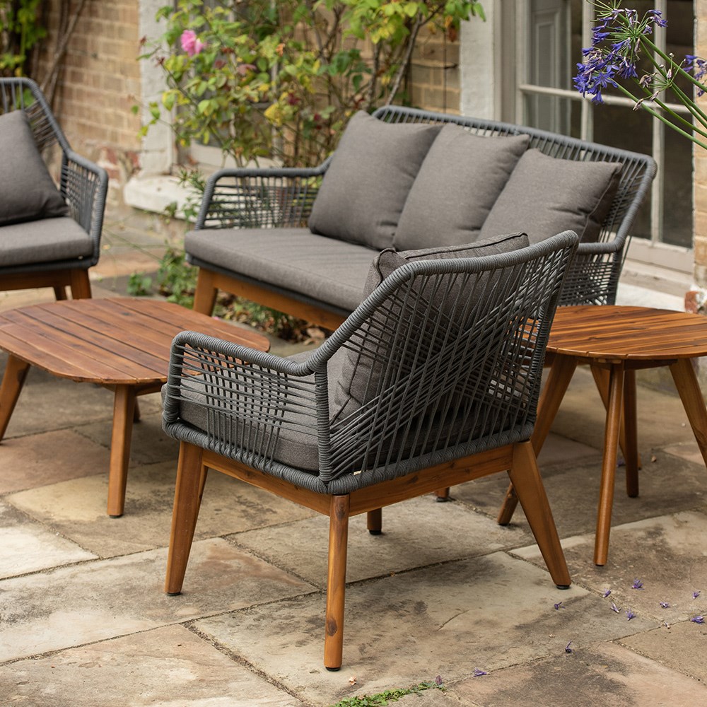 Rope cross back lounge set
