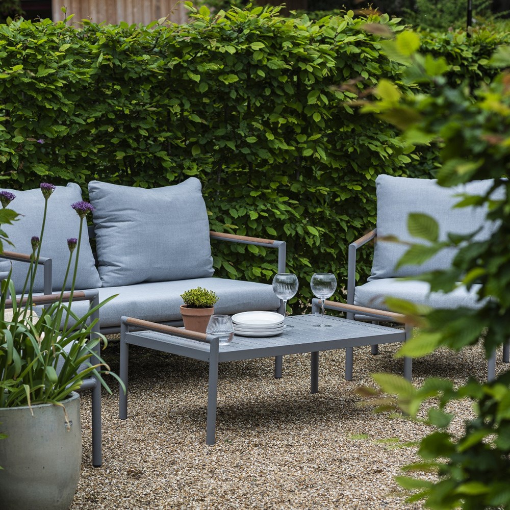Grey aluminium lounge set
