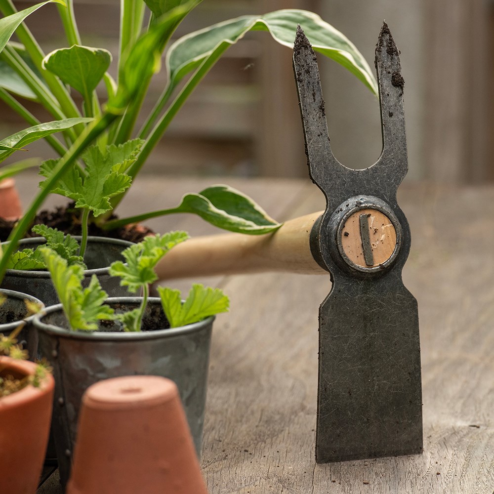 DeWit 2 prong hoeing mattock