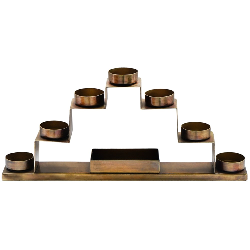 Brass tiered tealight holder