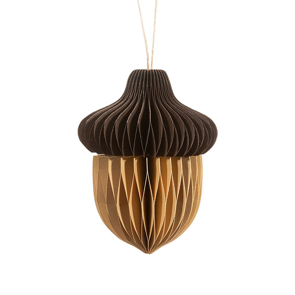 Large honeycomb paper acorns - set of 3