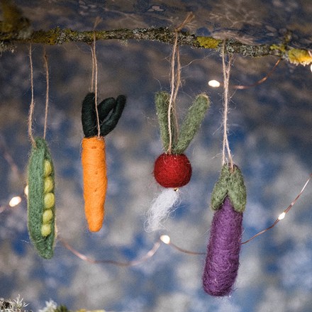 Mini felt vegetables - set of 4