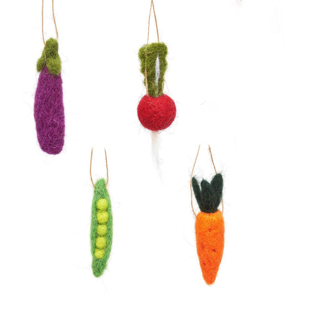 Mini felt vegetables - set of 4