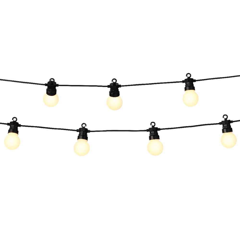Warm white opaque bulb festoon lights
