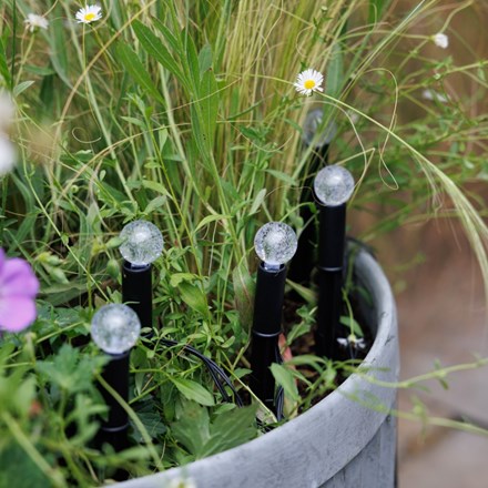 Solar crackle stake path lights