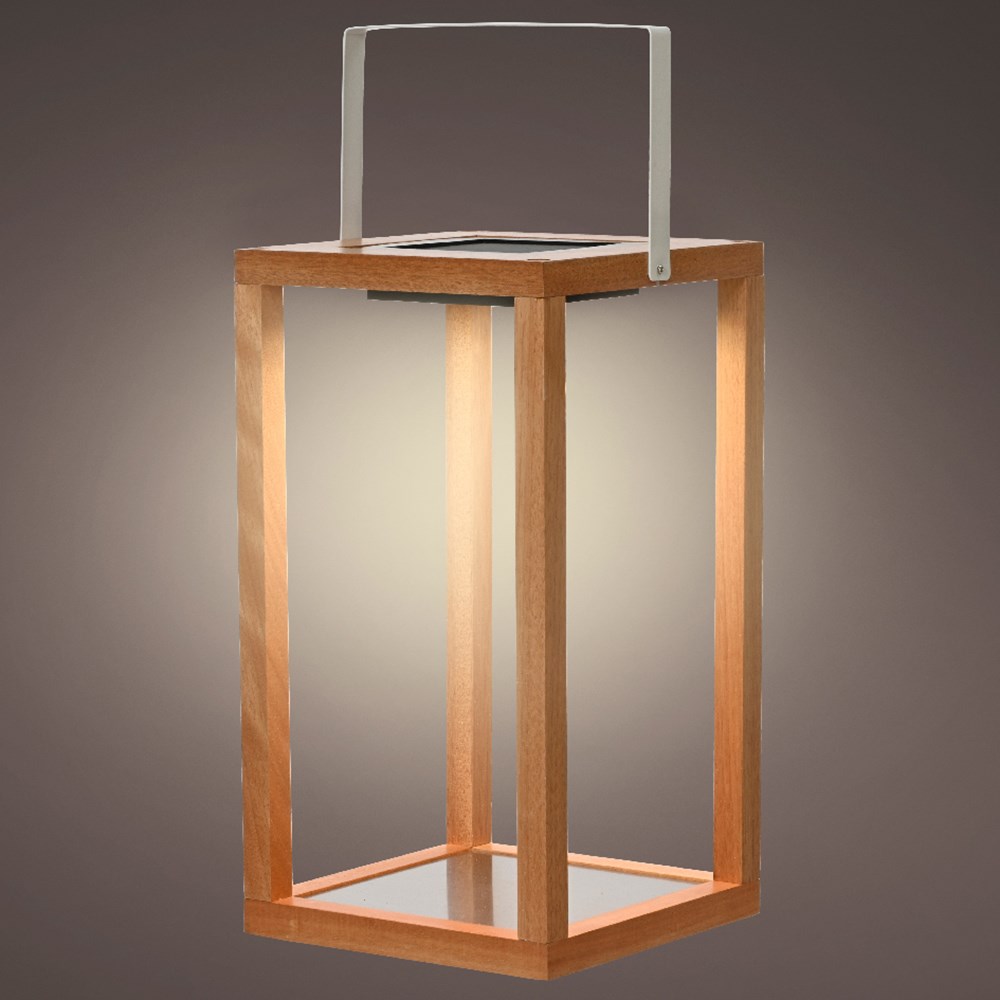 Wooden solar lantern