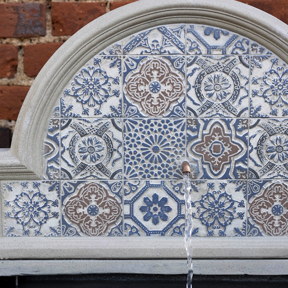 Large mosaic water feature - blue