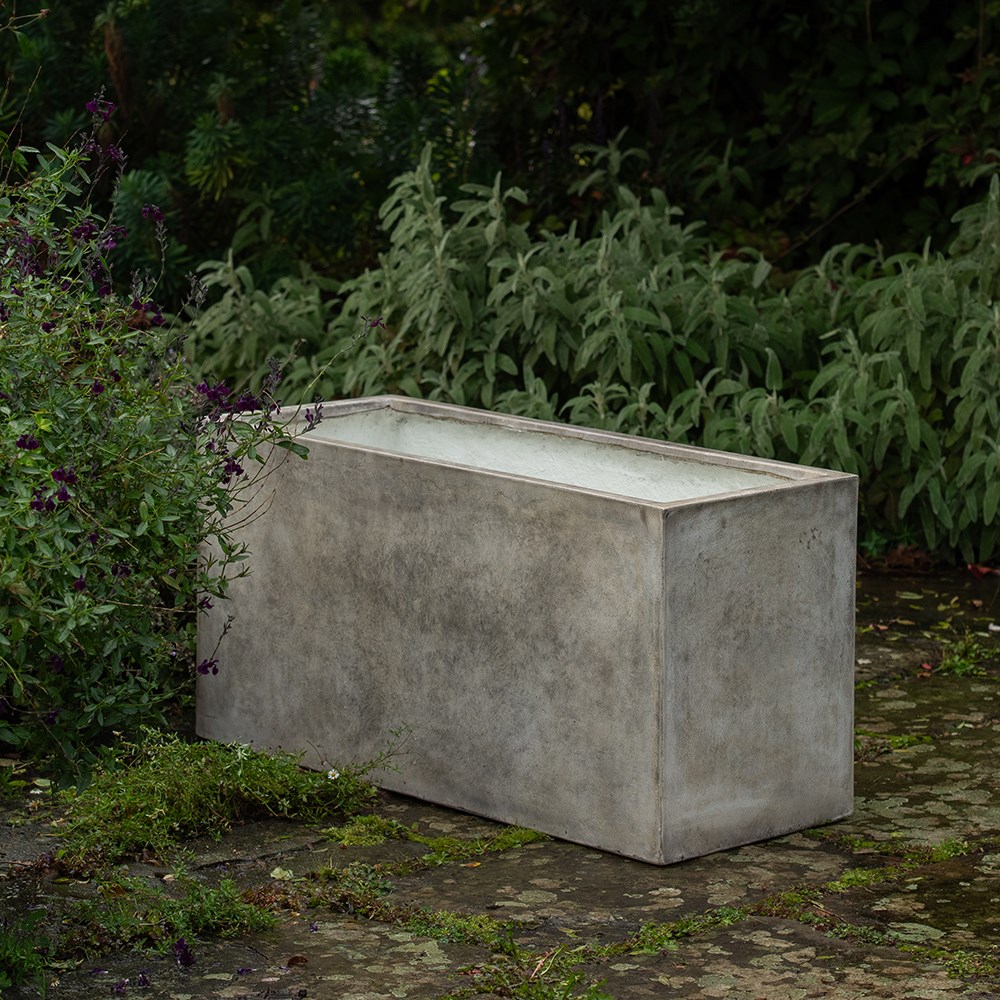 Rectangular terrace planter - weathered cream