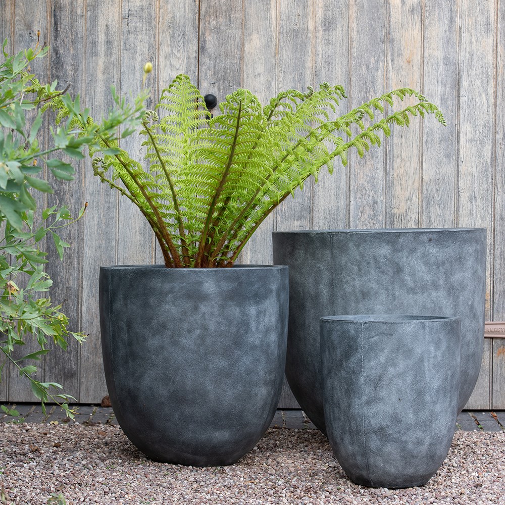 Drop planter - ash grey