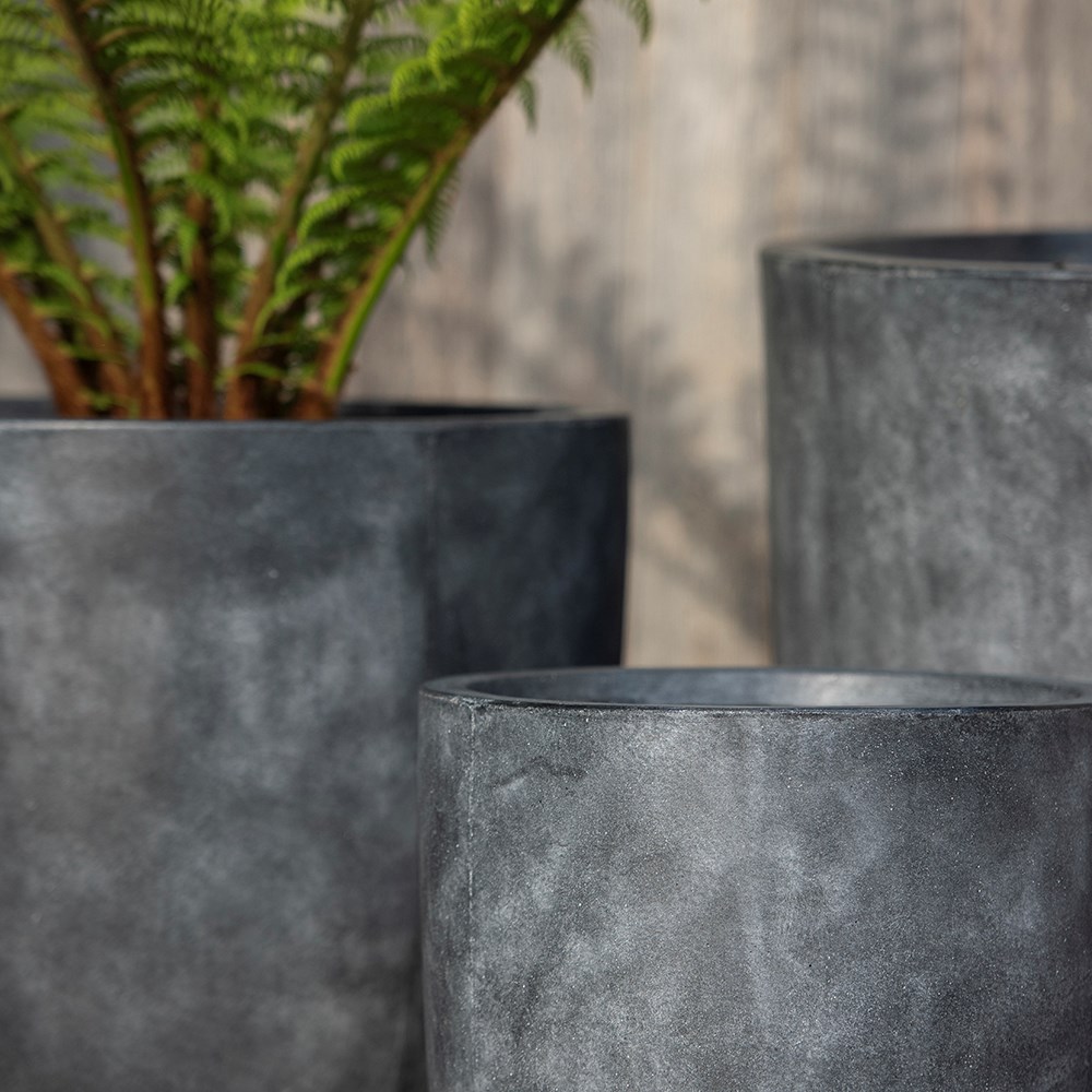 Drop planter - ash grey