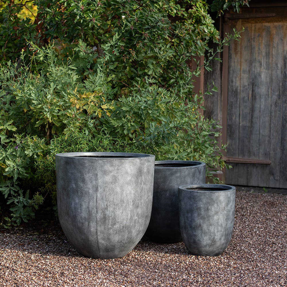 Drop planter - ash grey