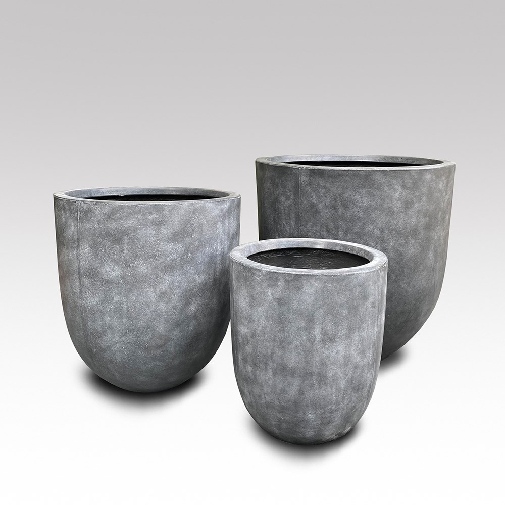 Drop planter - ash grey