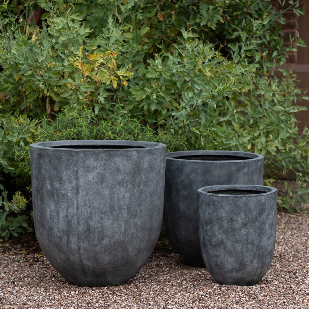 Drop planter - ash grey