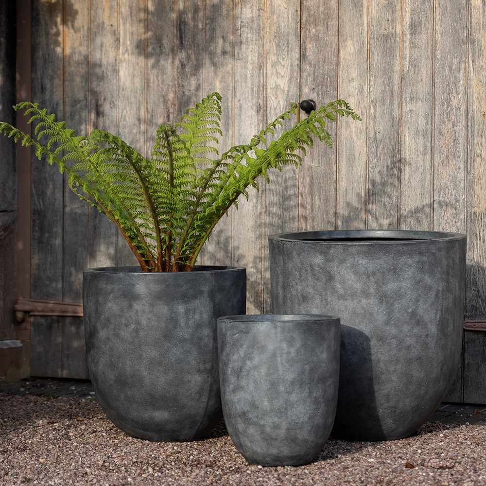 Drop planter - ash grey