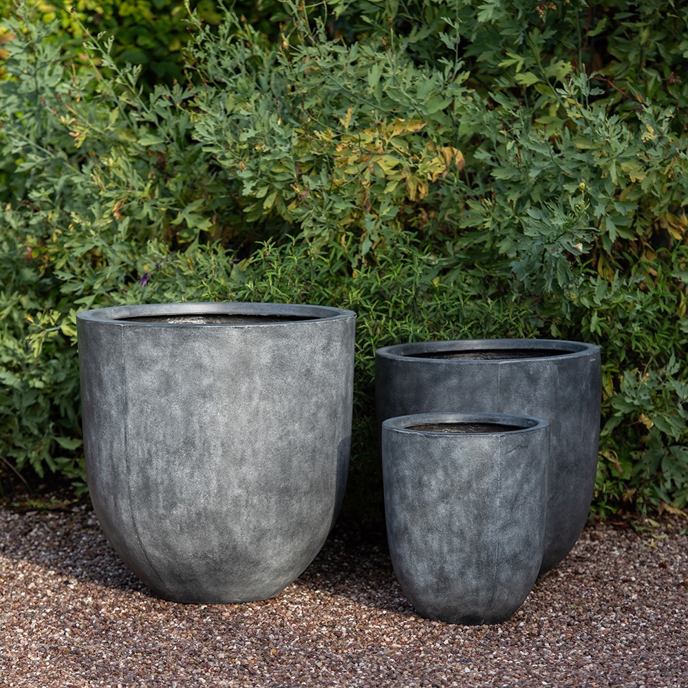 Drop planter - ash grey