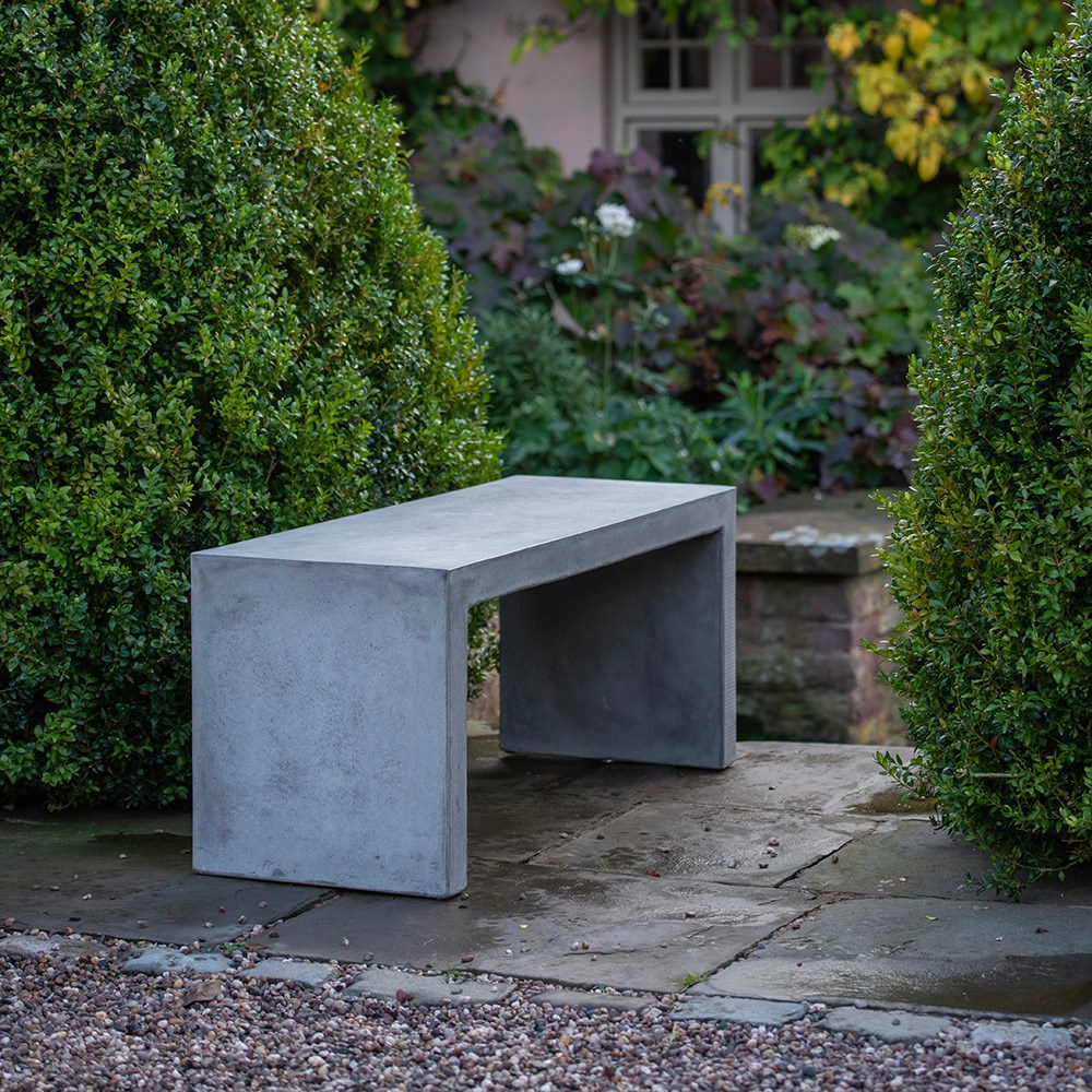 Terrace bench - weathered cement