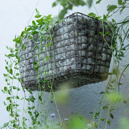 Wool hanging basket liners - set of 2