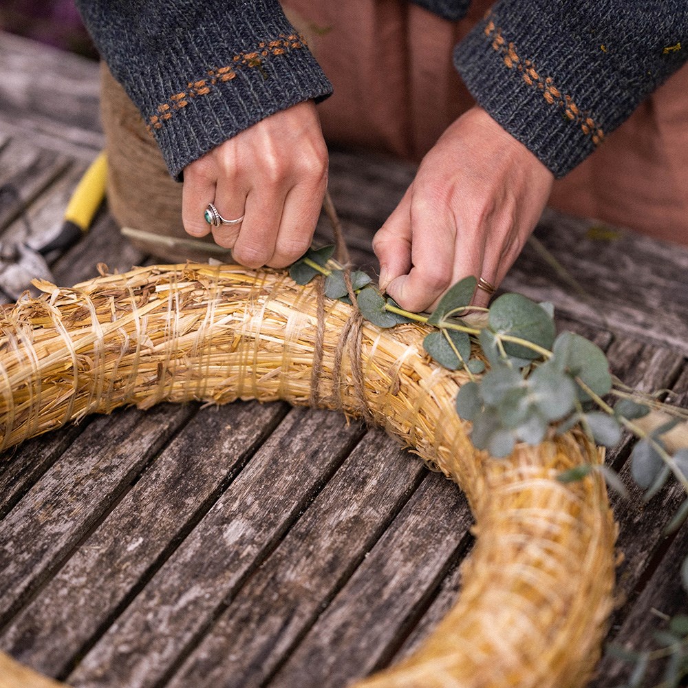 Straw wreath