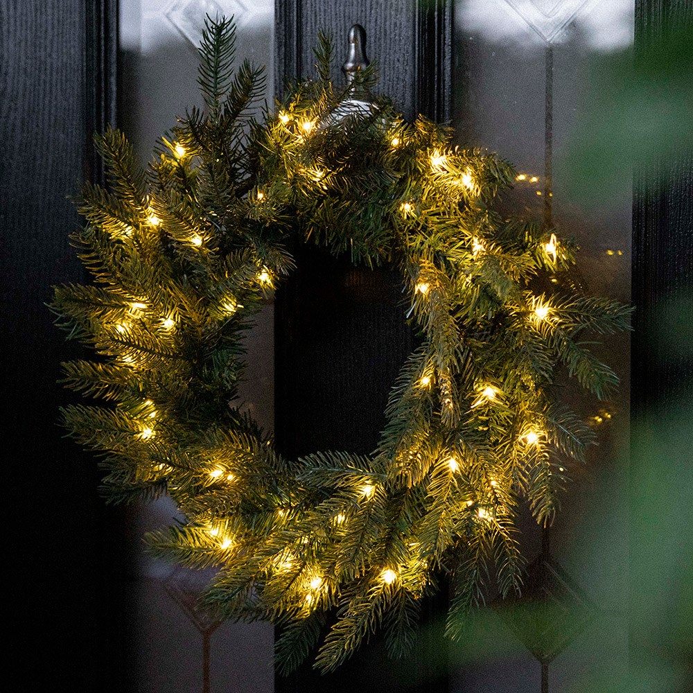 Indoor/outdoor light up wreath - large