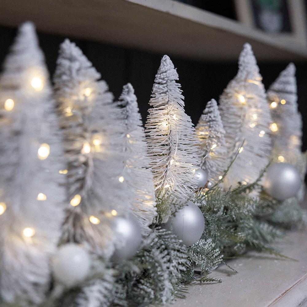 Snowy brush tree centrepiece