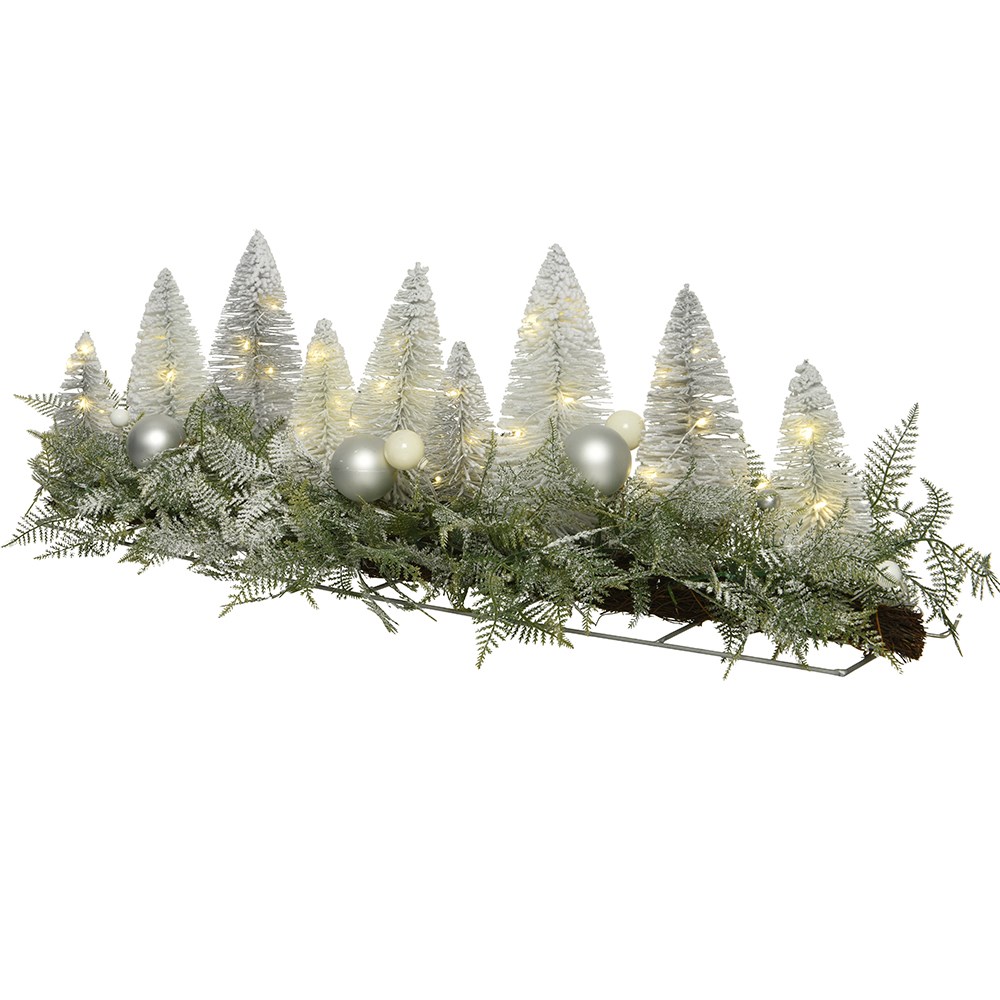 Snowy brush tree centrepiece
