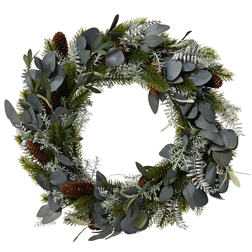 Eucalyptus & pinecone wreath