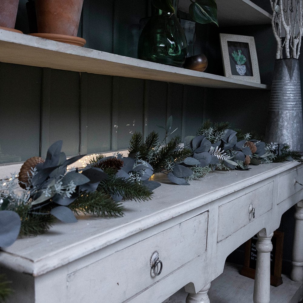Eucalyptus & pinecone garland