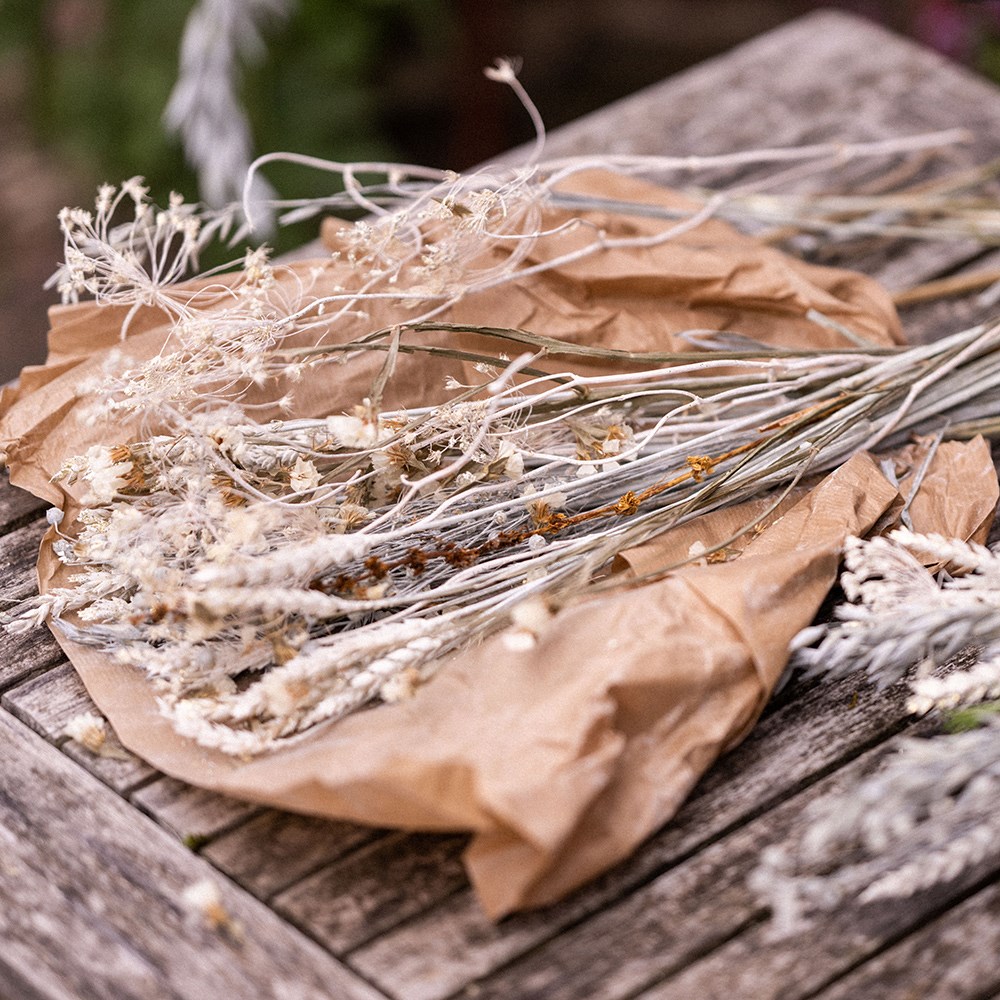 Dried floral bouquet