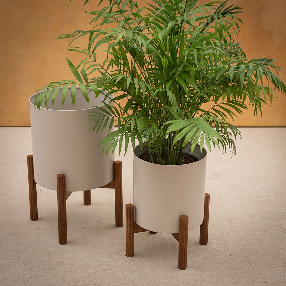 Oslo standing planters mink grey - set of 2 