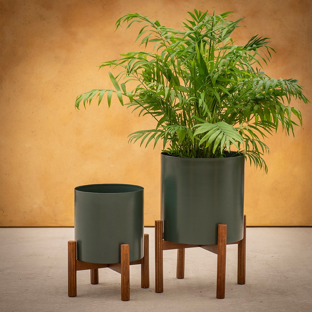 Oslo standing planters fir green - set of 2