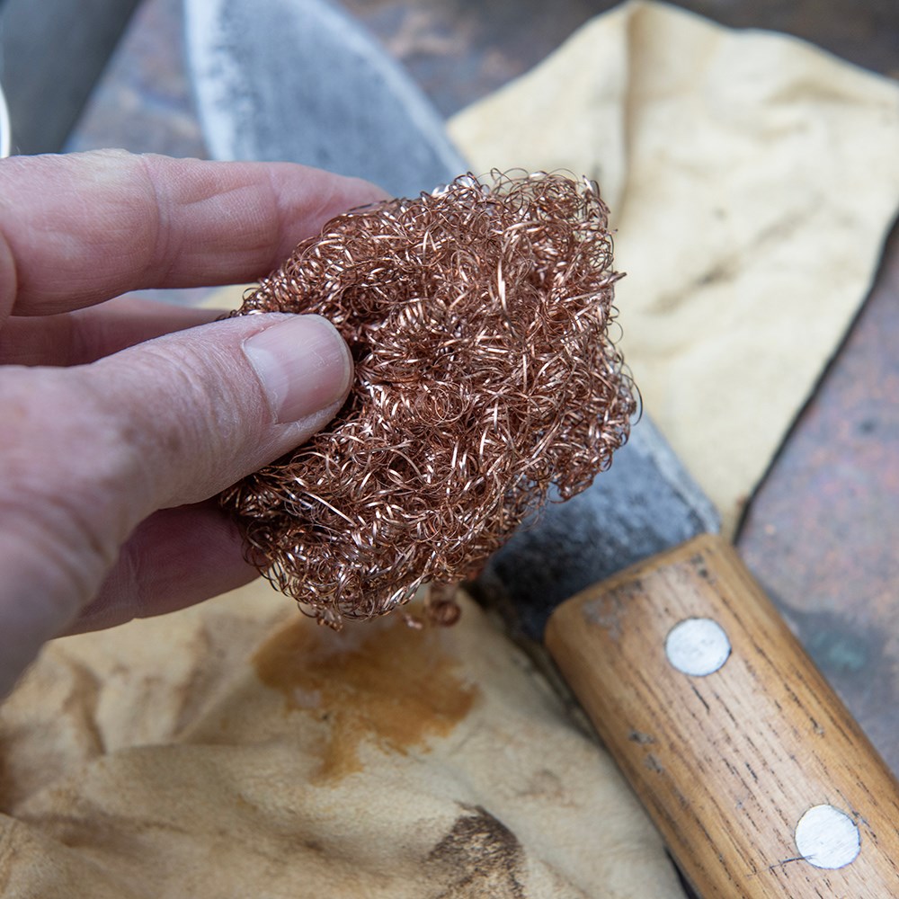 Copper sponge for tool and pot cleaning - set of 2