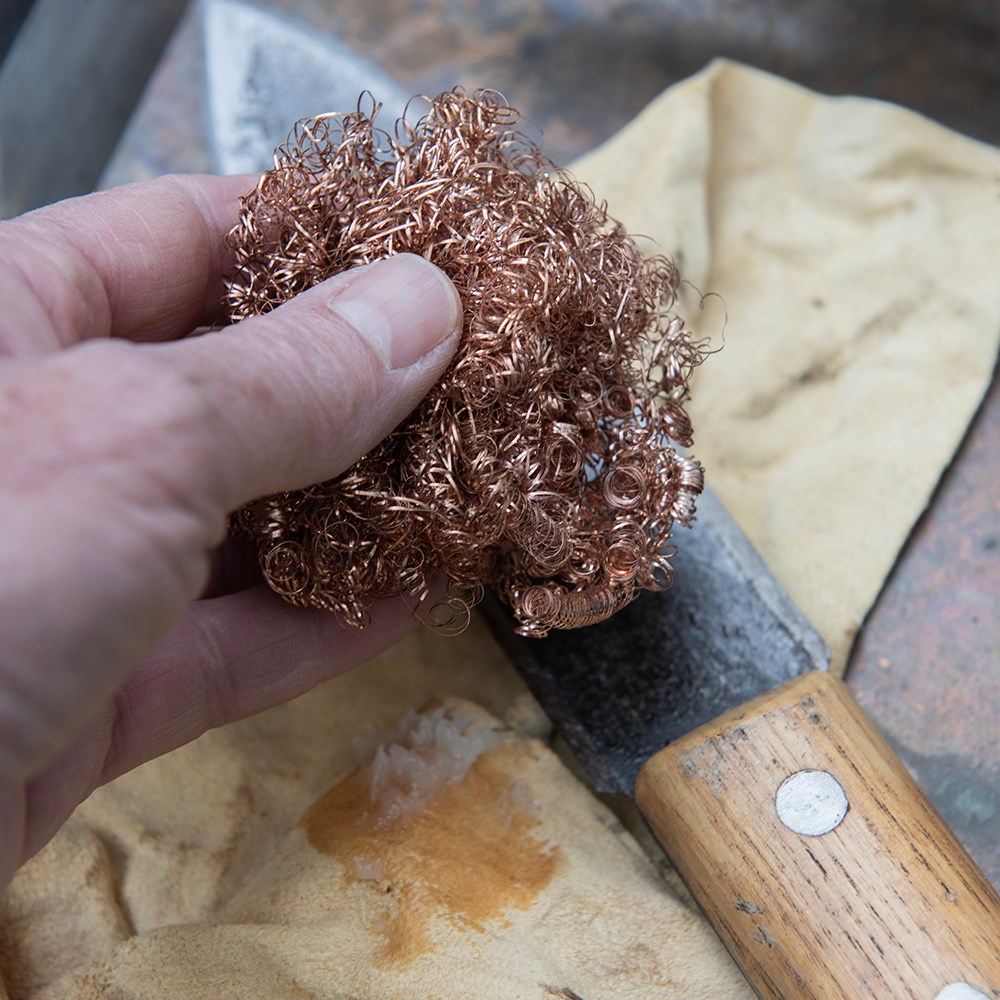 Copper sponge for tool and pot cleaning - set of 2