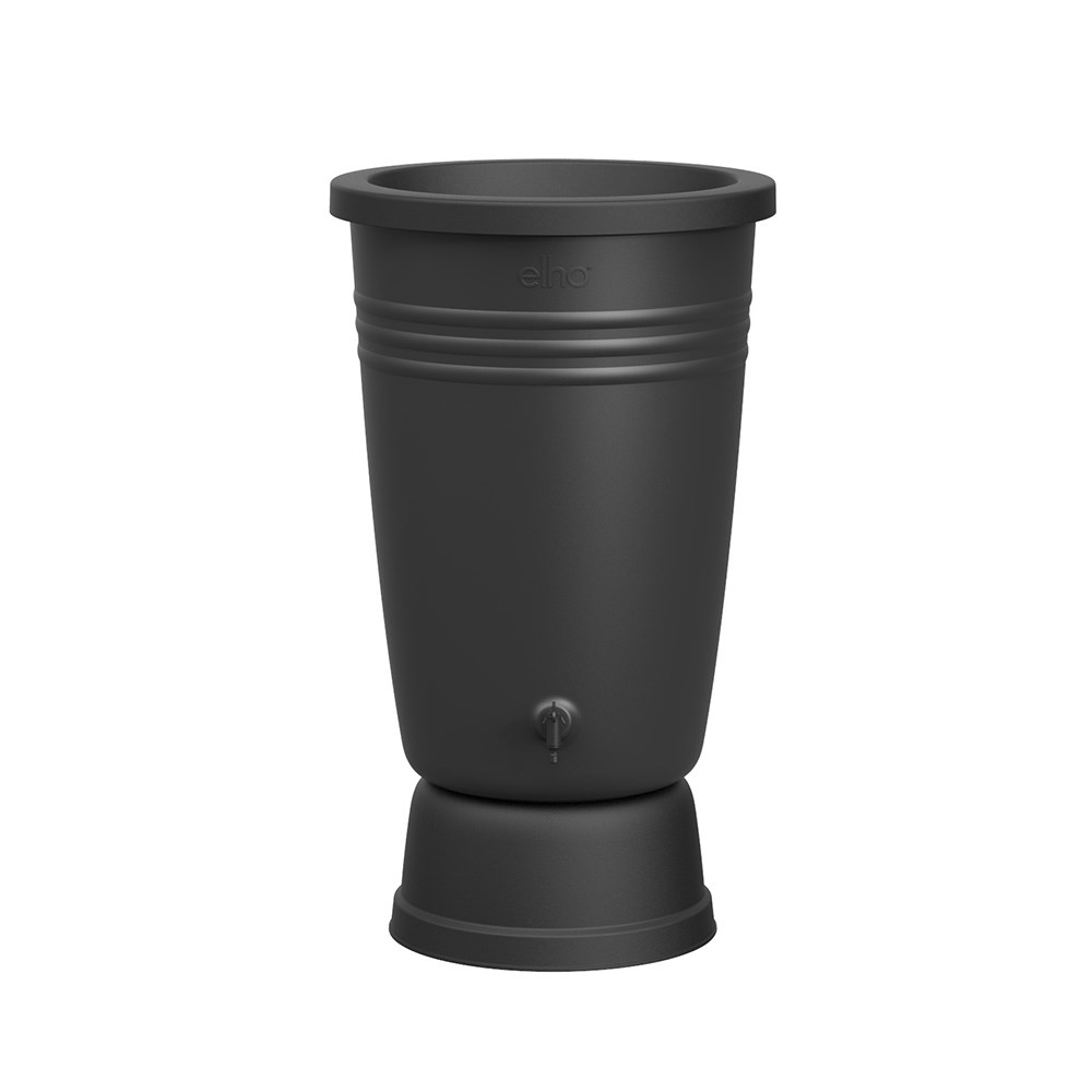 Water butt with stand & planter - black
