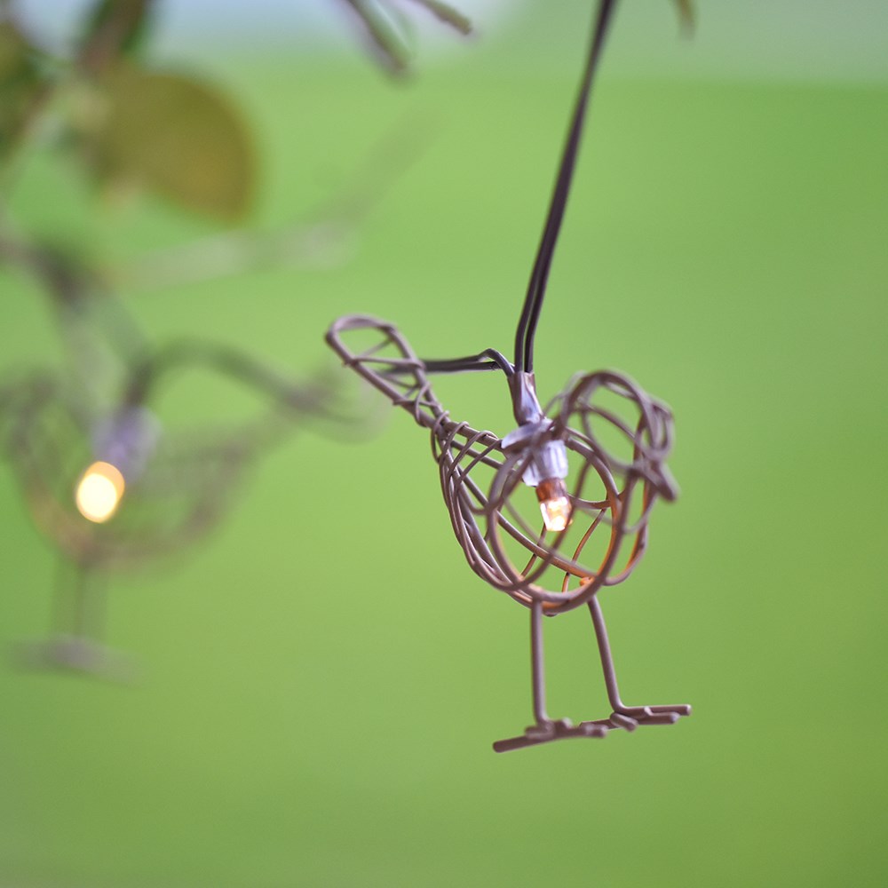 Solar robins string lights warm white